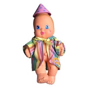 Vintage 1990s Celebration Doll with Party Hat & Striped Outfit